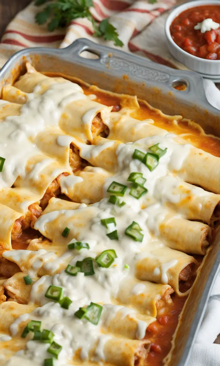 Pin it to your Cream Cheese Chicken Enchiladas Recipe Board to make it later