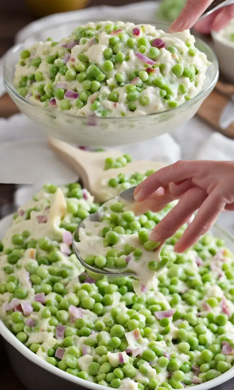 Step-by-step preparation of Classic Pea Salad.