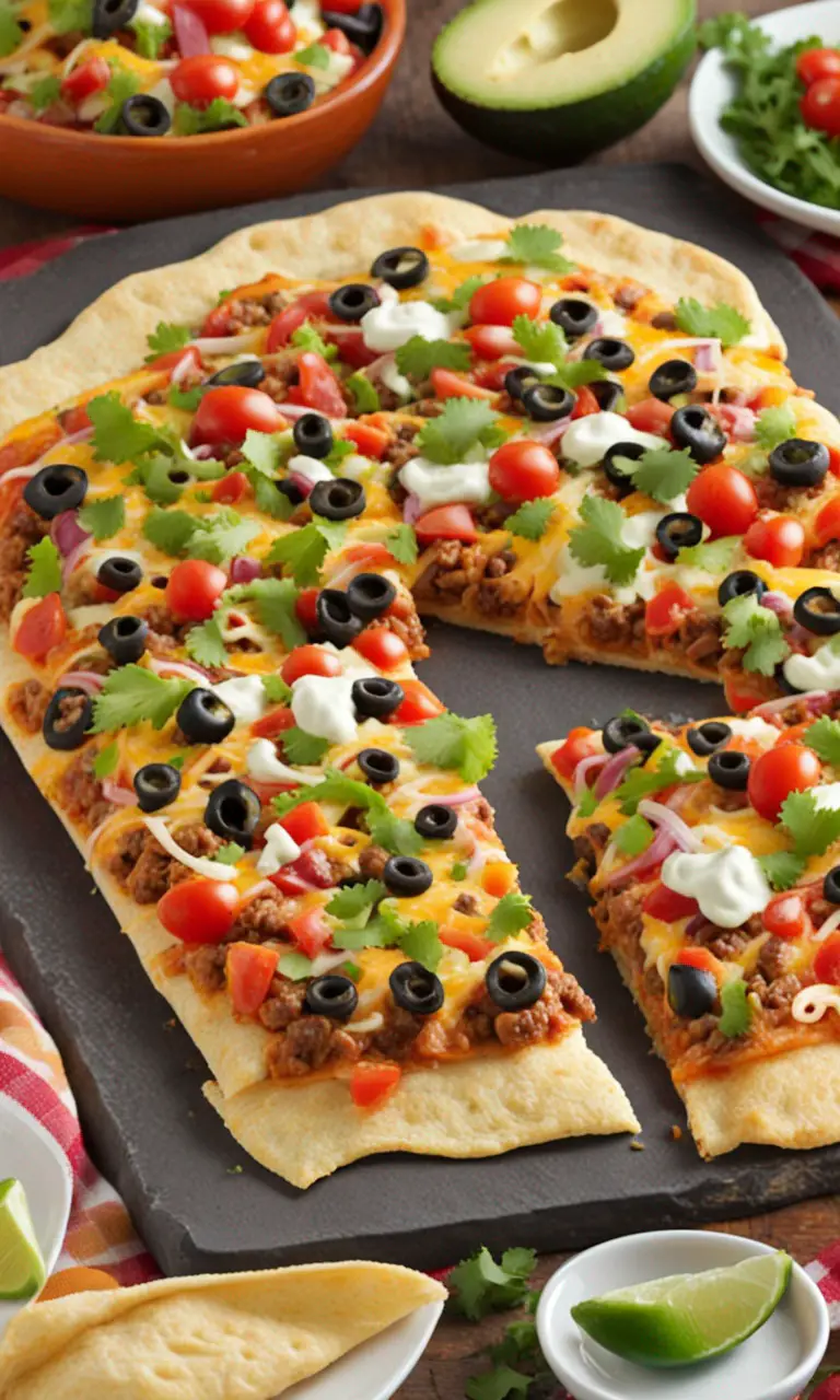 Homemade Taco Pizza Pin for Pinterest