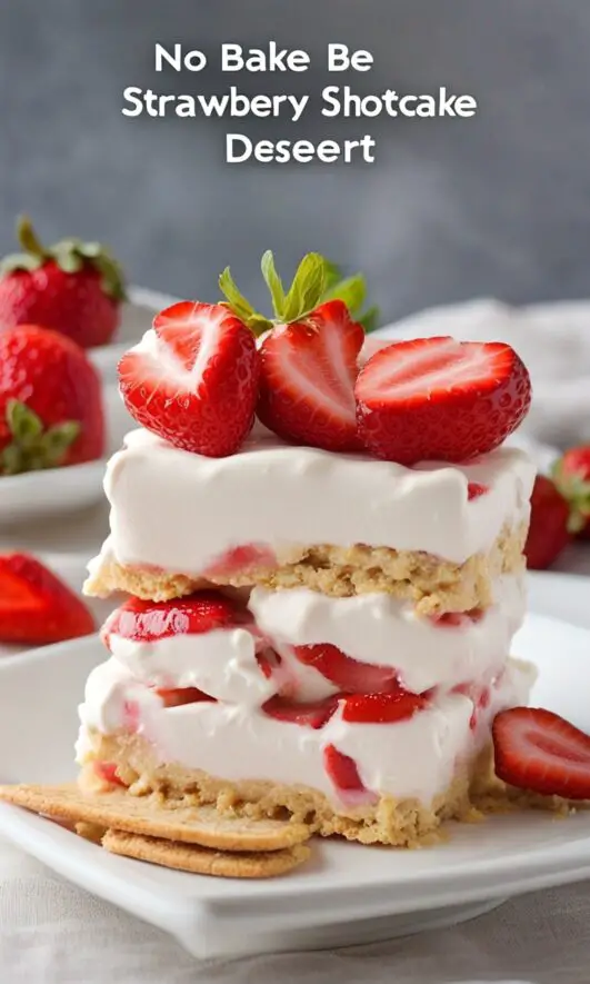 Delicious No Bake Strawberry Shortcake Dessert Easy Recipe For Sweet