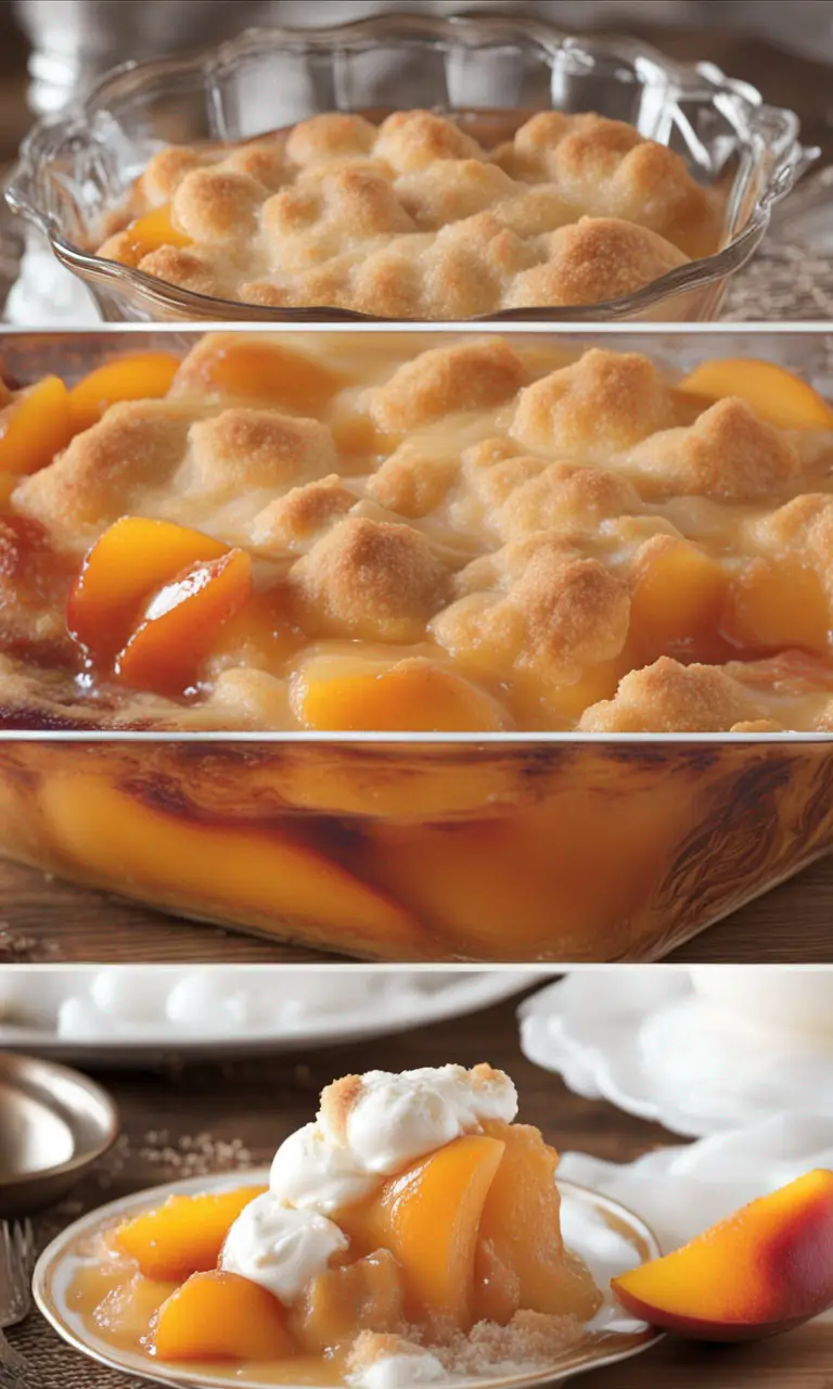 Premium quality baking process for Crown Royal Peach Cobbler with expensive whiskey.