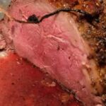 Rustic Serving of Prime Rib for Family Dinner - Home Dining Experience