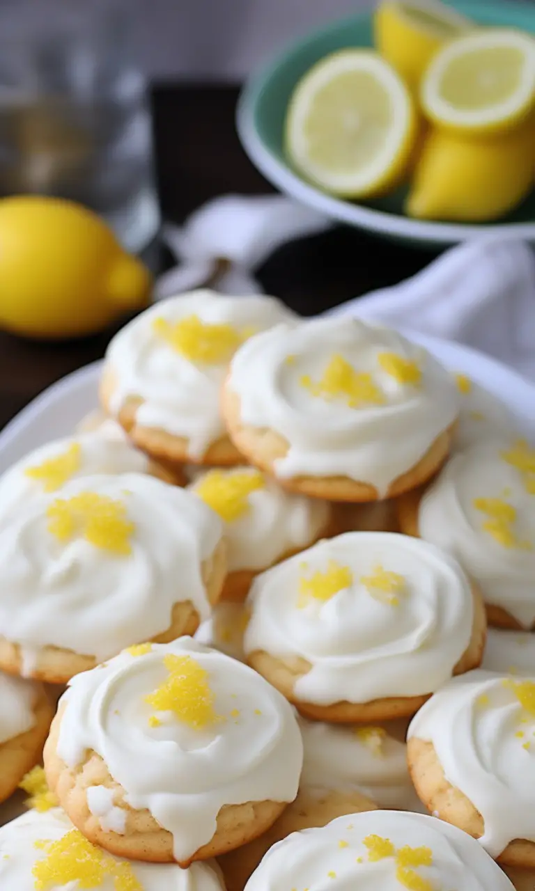 Exclusive Lemon Cream Cheese Cookie Recipe in Action - Pin for Pinterest