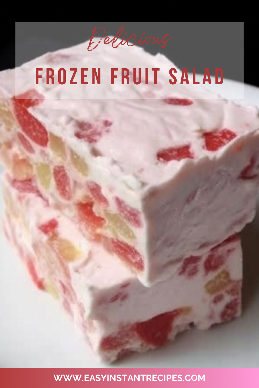 Dive into the ultimate Frozen Fruit Salad recipe! A perfect combination of cream cheese, fruits, and nuts. Click to view the full recipe and add some sweetness to your day!