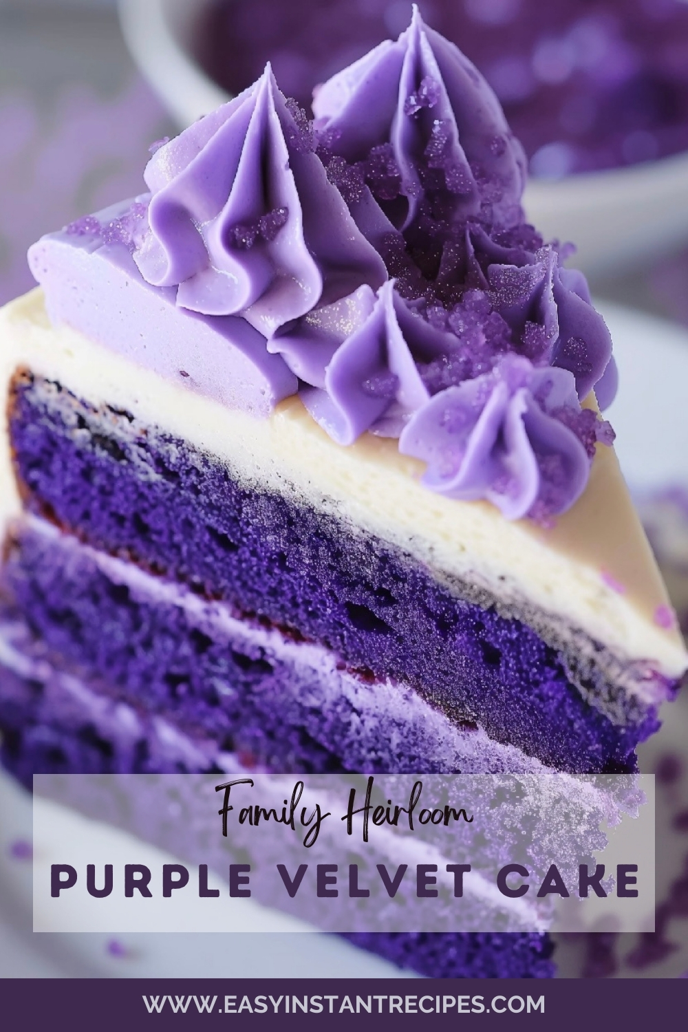Don’t forget to pin this luxurious Purple Velvet Cake recipe!
