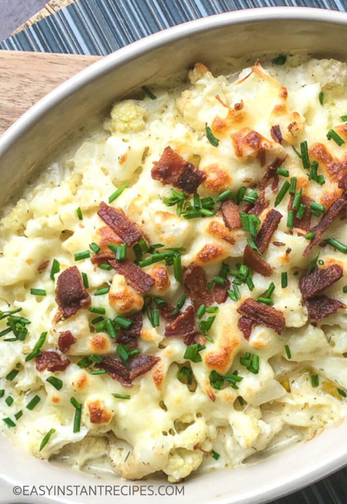 Instant Pot Loaded Cauliflower Au Gratin Easy Instant Recipes
