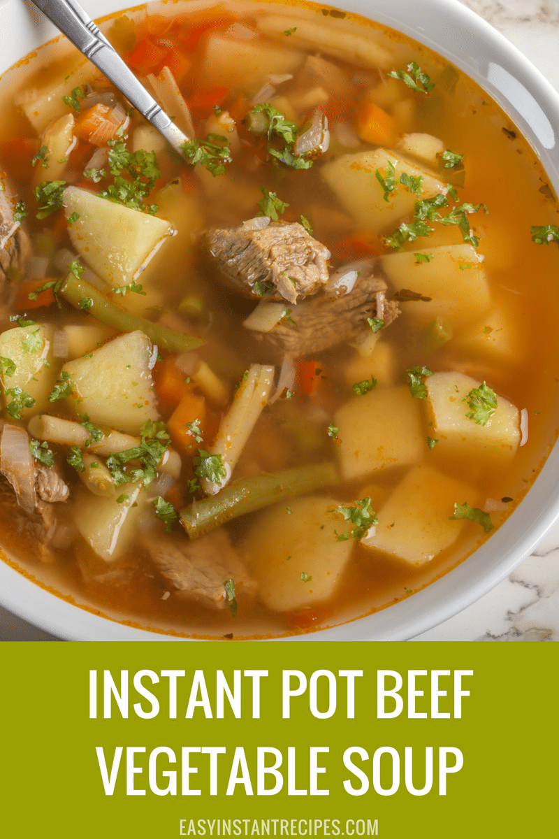 Instant Pot Beef Vegetable Soup Easy Instant Recipes