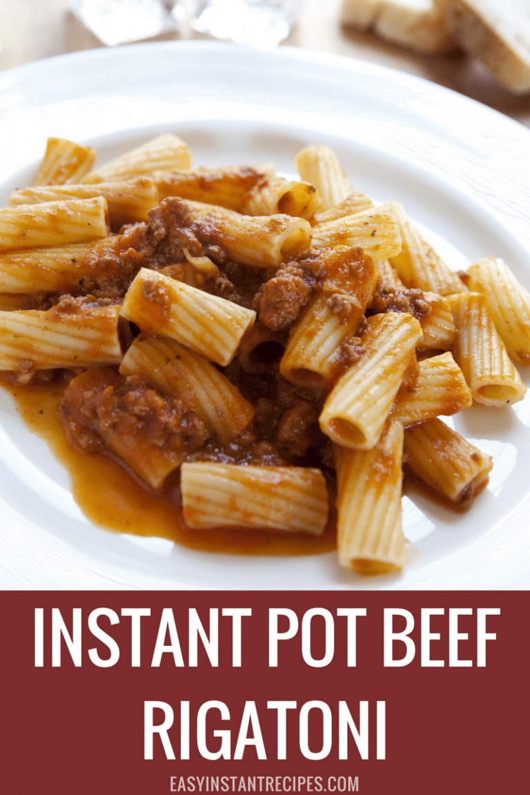 Instant Pot Beef Rigatoni Easy Instant Recipes