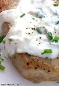 Instant Pot Pork Chops with Creamy Chive Sauce