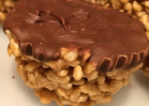 Peanut Butter Balls with Chocolate Rice Krispies