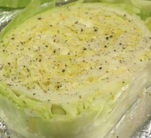 Baked cabbage steaks