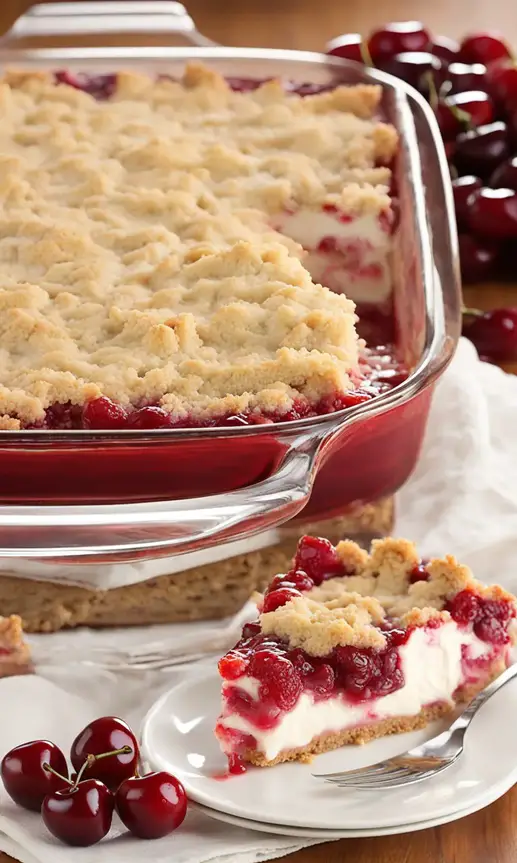 Close-up shot of a spoonful of Classic Cherry Feeling showing all layers.