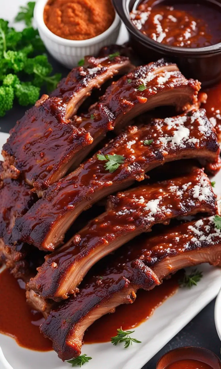 Crockpot Barbecue Ribs Pin for Pinterest.