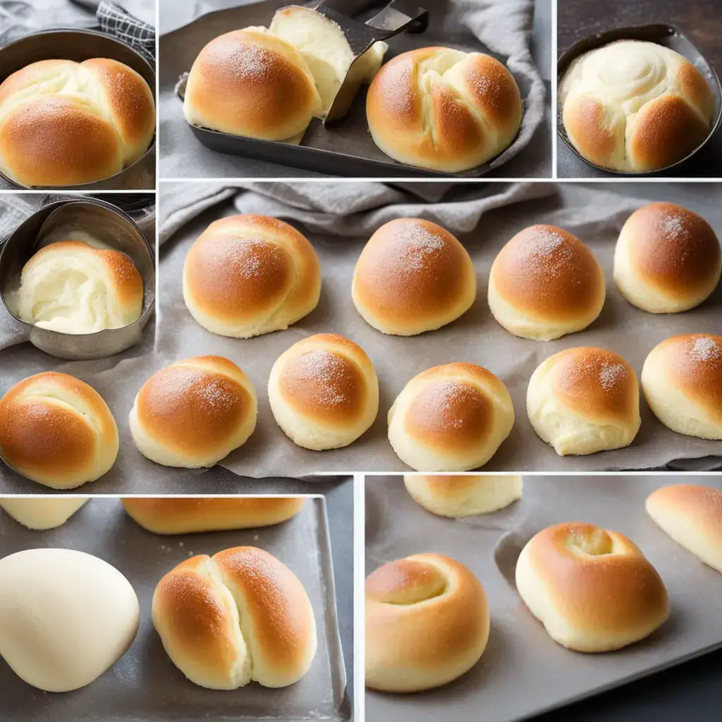 Soft & Fluffy Milk Brioche Rolls Cooking Steps.