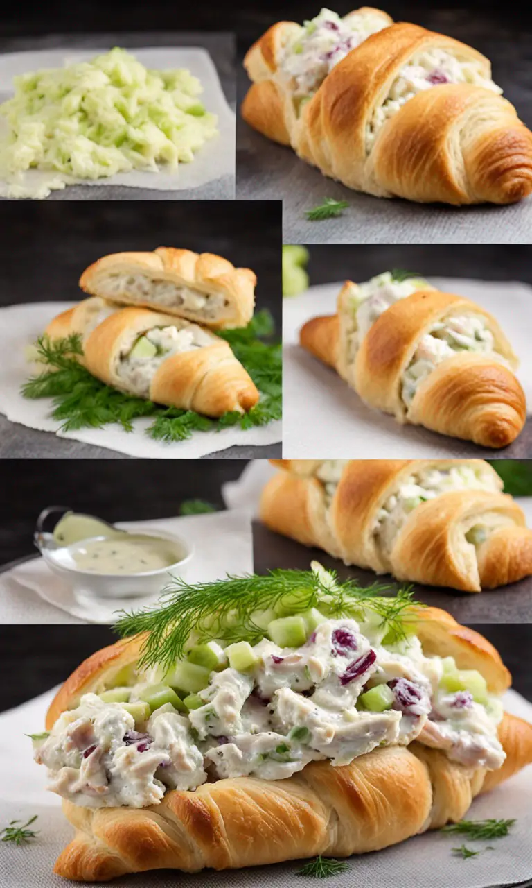 Prepping Ingredients for Chicken Salad Croissant Recipe.