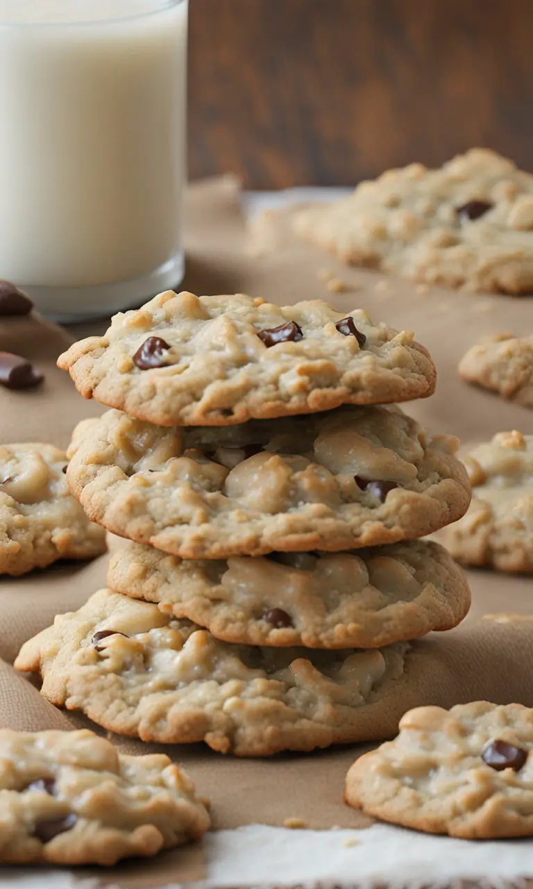 Homemade-Cowboy-Cookies-with-chocolate-chips-and-pecans.