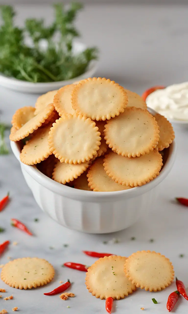 Spicy Parmesan Ritz Crackers Pin for Pinterest