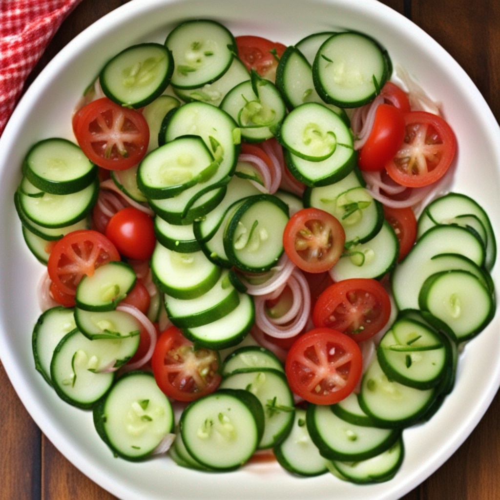 Keto-Friendly of Marinated Cucumbers, Onions, and Tomatoes