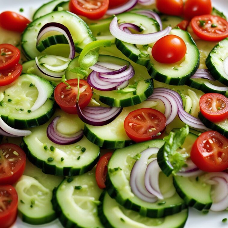 Savor the Freshness Marinated Cucumbers, Onions, and Tomatoes Recipe