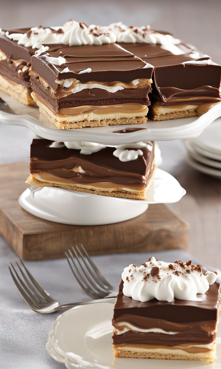 No-Bake Chocolate Eclair Cake Pin for Pinterest