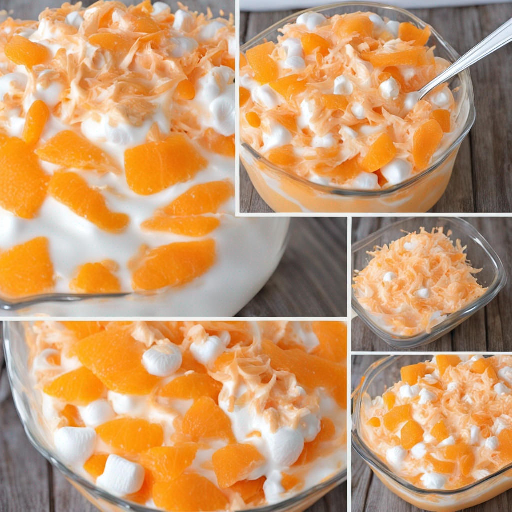 Step-by-Step Preparation of Orange Creamsicle Salad.