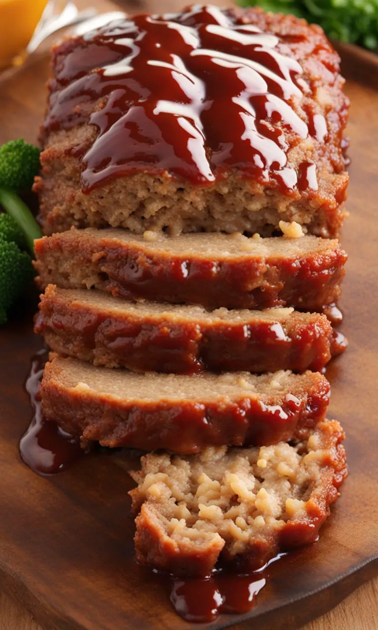 Uncooked brown sugar meatloaf in loaf pan, ready for baking - easy dinner idea.