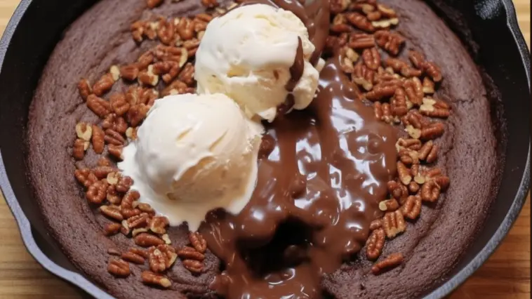 Indulge in our family's cherished Chocolate Skillet Cake Ice Cream recipe!