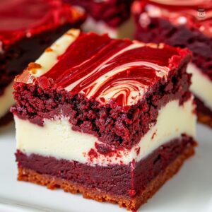 Red Velvet Cheesecake Brownies