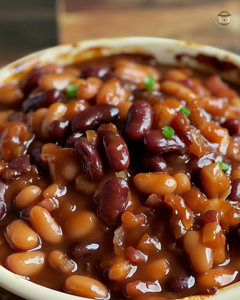 Step-by-step preparation of smoky root beer baked beans, a gourmet BBQ side dish.