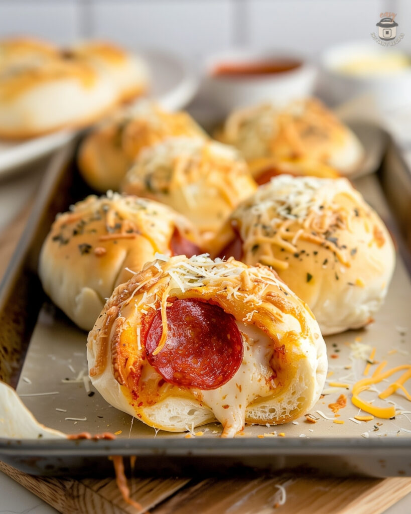 Whip up these irresistible Pepperoni Pizza Bombs in minutes! With mozzarella cheese, pepperoni, and golden biscuit dough, this recipe makes the perfect snack or appetizer for any occasion.