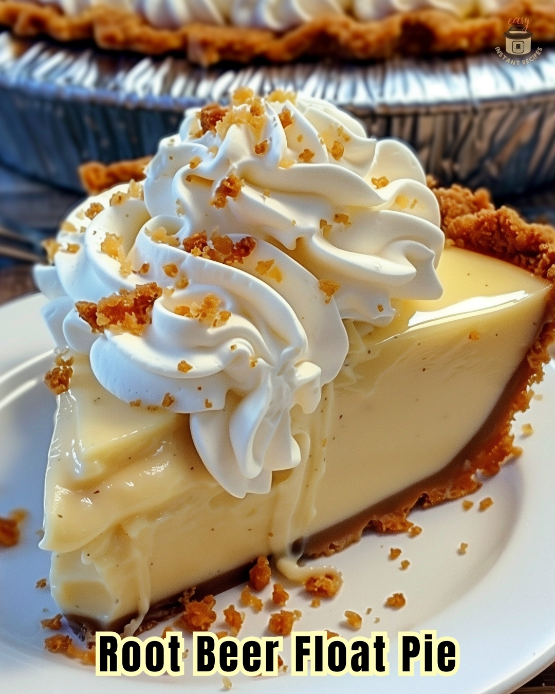 Craving a nostalgic treat? Try our Ultimate Root Beer Float Pie! 🍧 This easy and delicious frozen dessert combines classic root beer float flavors with a creamy vanilla pudding filling and a buttery graham cracker crust. Topped with whipped cream, cherries, and crushed candy, it’s perfect for summer parties, family gatherings, or any sweet craving. Save this recipe for a quick and delightful dessert that everyone will love! 😍✨ #RootBeerFloatPie #EasyDesserts #FrozenTreats #HomemadePie #SummerRecipes #DessertIdeas #NoBakeDesserts