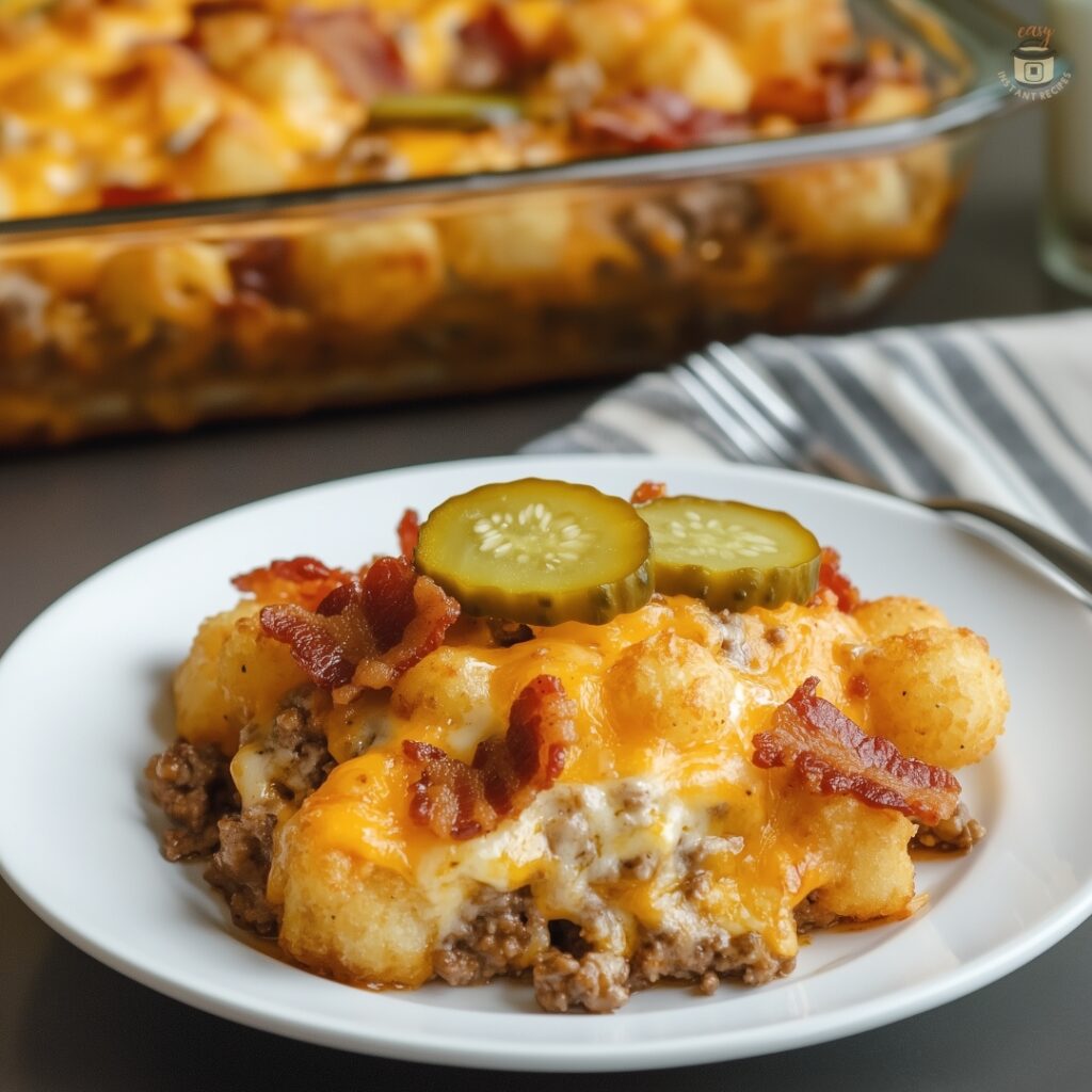 Indulge in the ultimate comfort food with my Bacon Cheeseburger Tater Tot Casserole recipe – a hearty, cheesy delight that's easy to make!