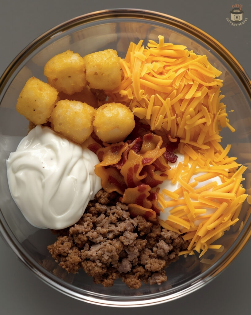 Bacon Cheeseburger Tater Tot Casserole Ingredients