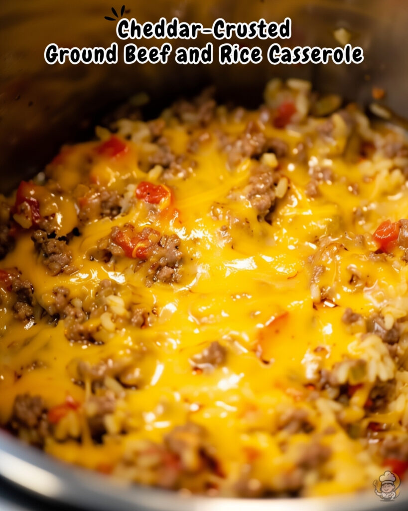 Try our new Cheddar-Crusted Ground Beef and Rice Casserole recipe