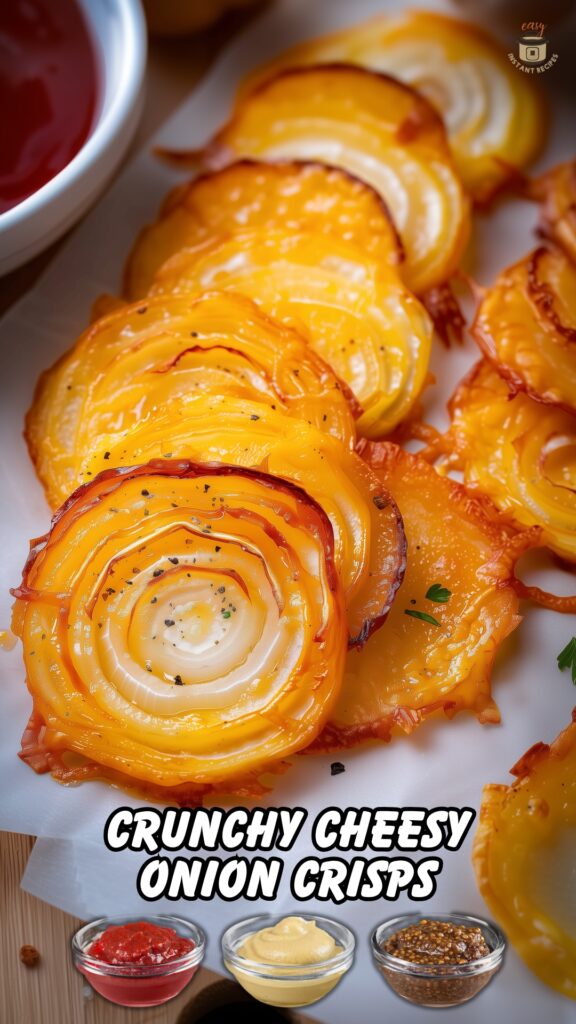 Golden-brown Cheesy Onion Crisps