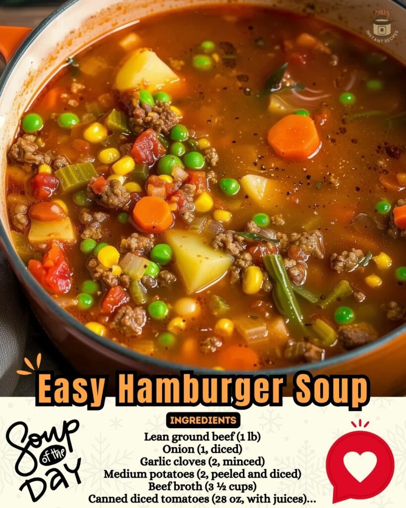 Easy Hamburger Soup: Comfort in a Bowl