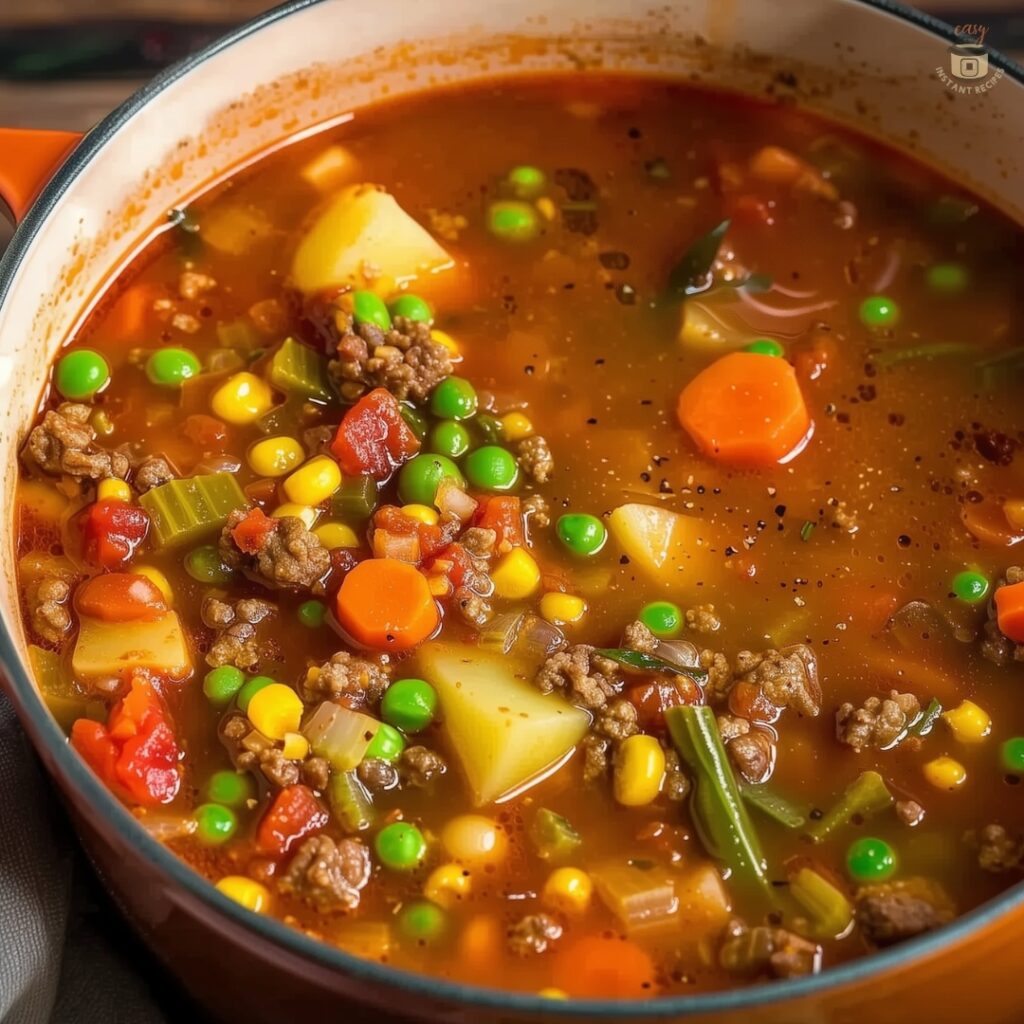 Easy Hamburger Soup Recipe - Quick & Delicious