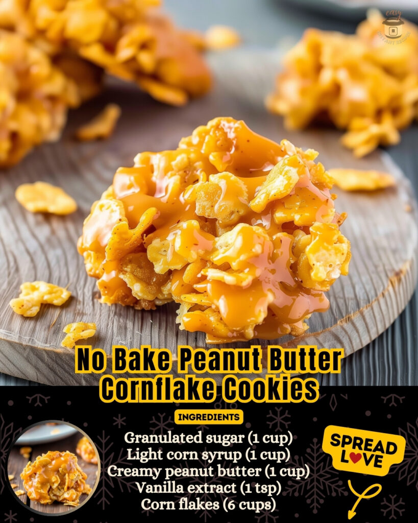 No Bake Peanut Butter Corn flakes Cookies: The Ultimate Quick Treat!