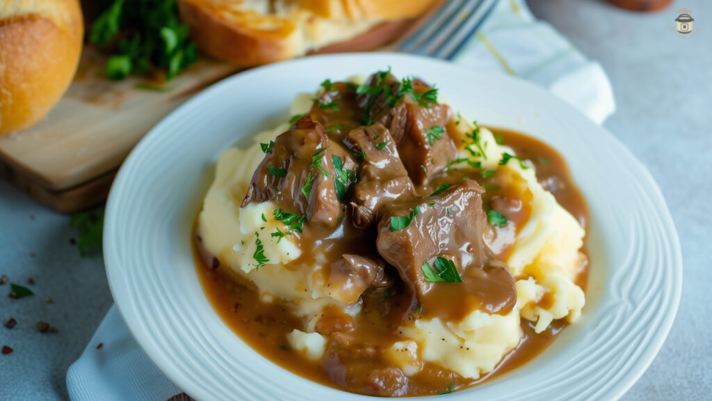 Tender No-Peek Beef Tips and Gravy Recipe