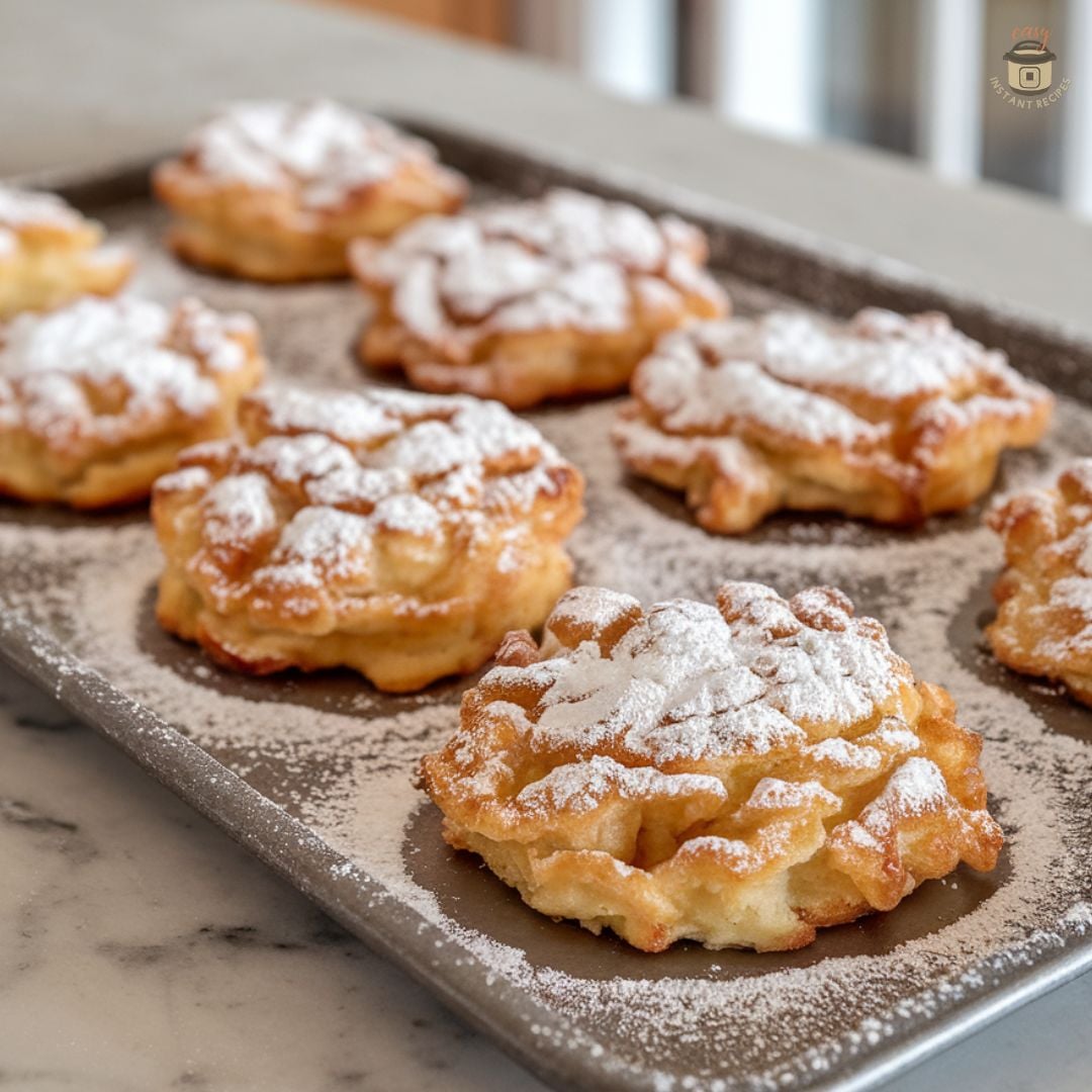 Golden Baked Apple Fritters fresh out of the oven—a healthier dessert option.