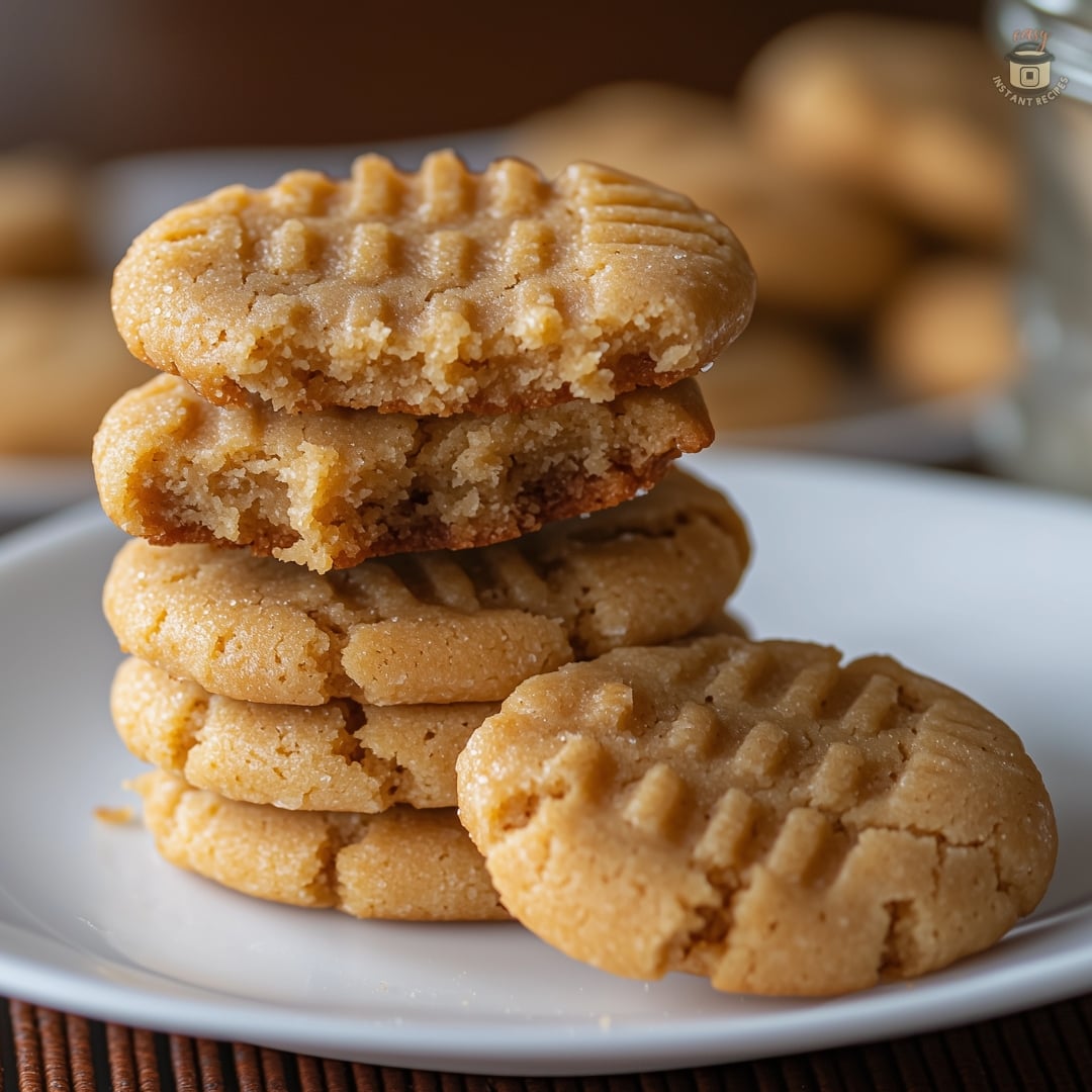 Homemade Peanut Butter Cookies Chewy Recipe