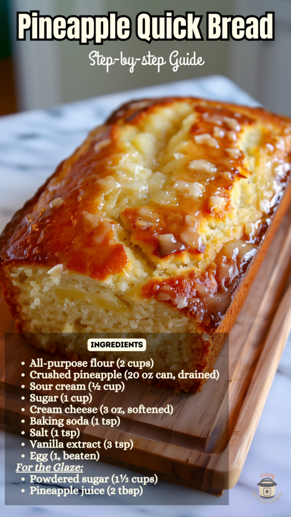 Easy Pineapple Quick Bread Recipe in Just 15 Minutes