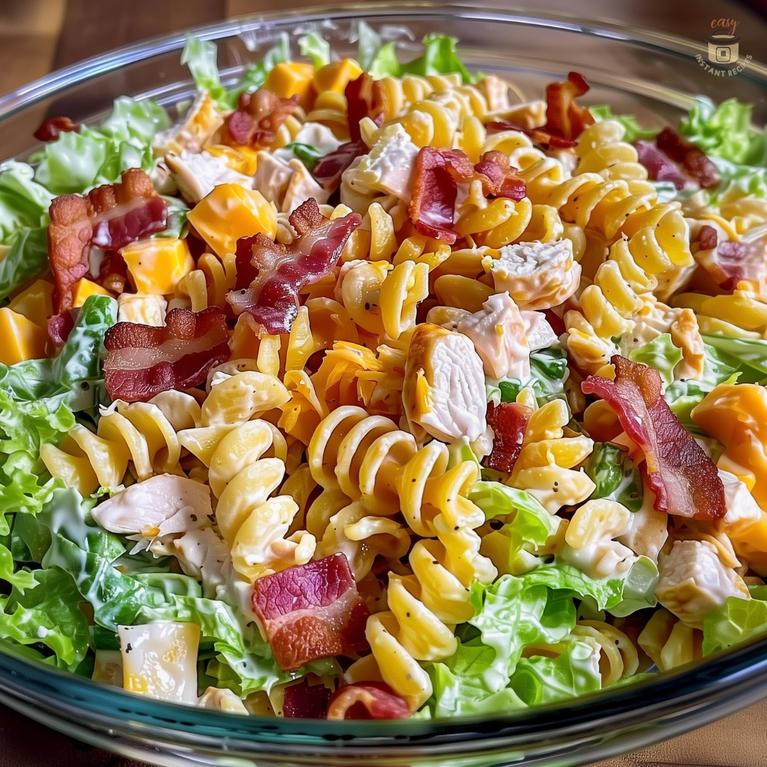 Easy Chicken Club Pasta Salad Recipe