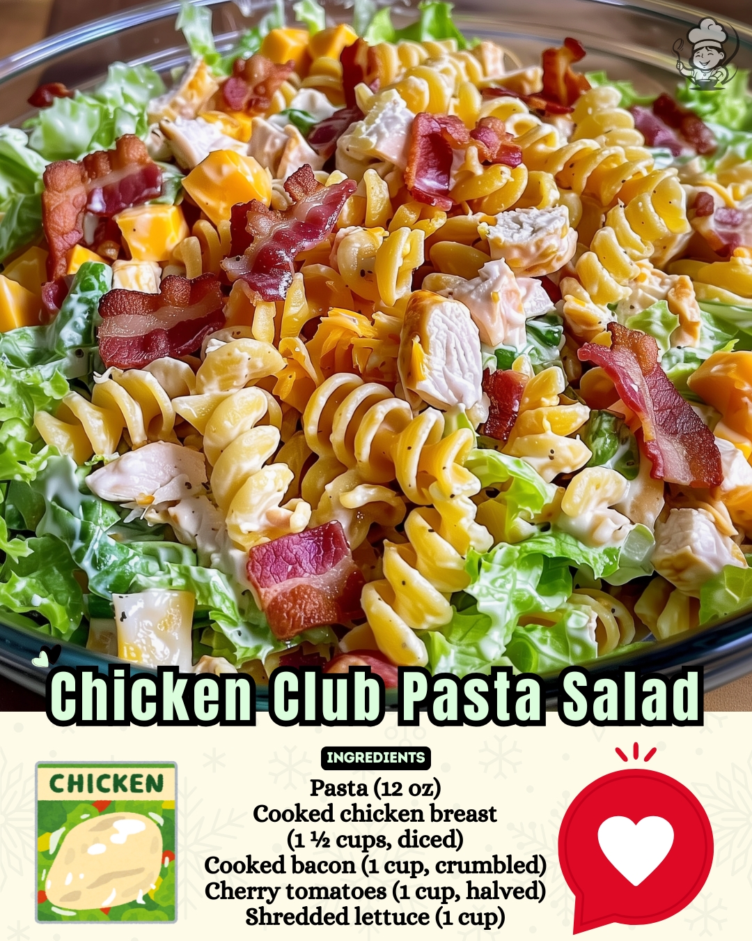 Easy Chicken Club Pasta Salad Recipe