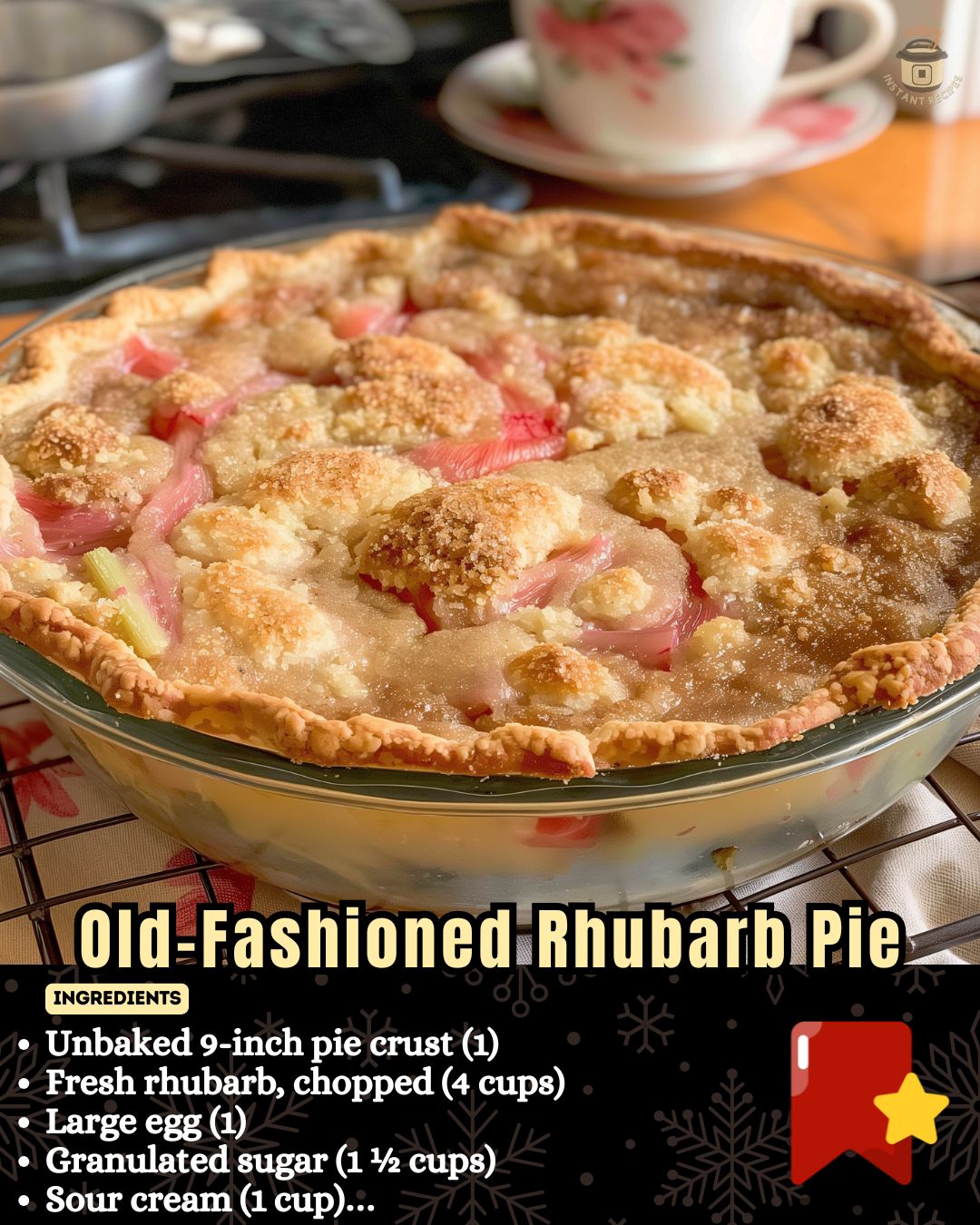 Perfect Old-Fashioned Rhubarb Pie Recipe