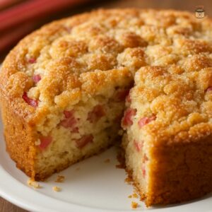 Homemade Old-Fashioned Rhubarb Coffee Cake