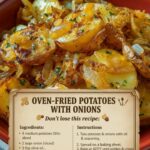 Homemade OVEN-FRIED POTATOES with ONIONS Recipe to cook for family and friends.