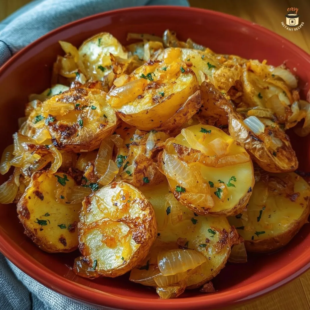 Oven-Fried Potatoes with Onions Recipe