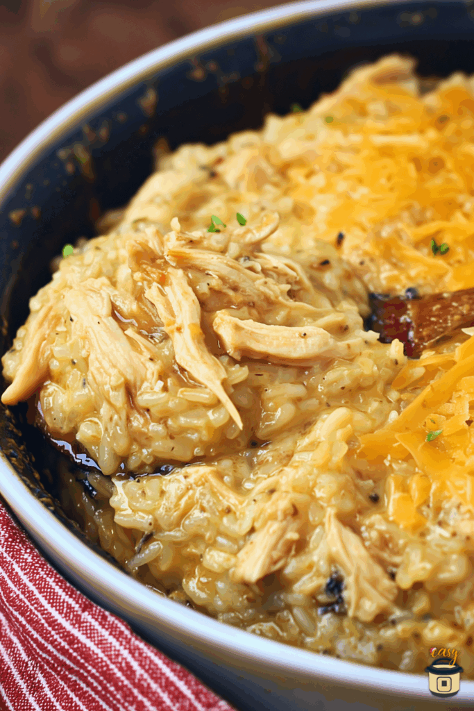 Crock Pot Chicken & Rice Casserole – Easy Cheesy Comfort Food Recipe