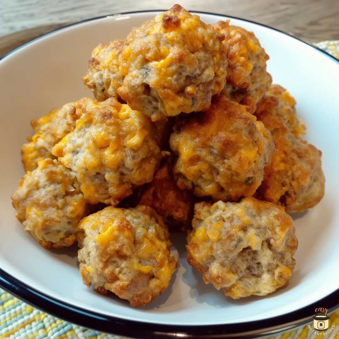 3-Ingredient Sausage Balls Bisquick Recipe, Cheesy, Easy & Ready in 25 Minutes